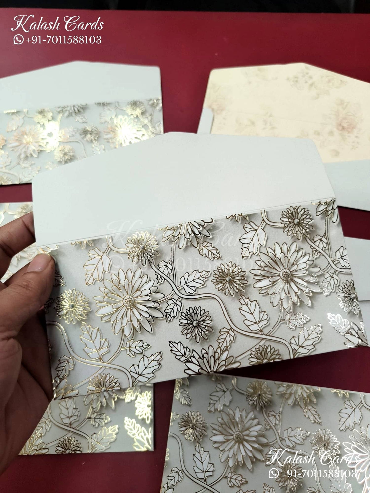 KL120E Designer Shagun Money Envelopes-Kalash Cards