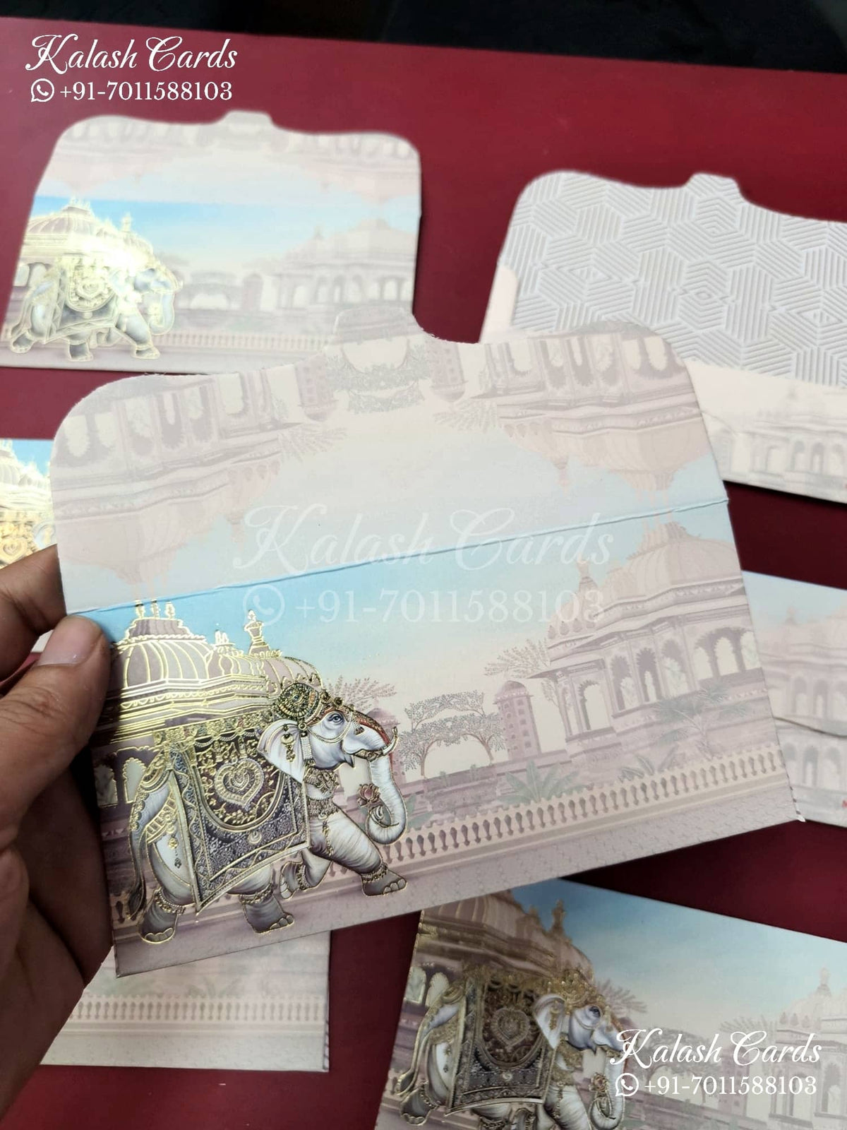 KL122E Designer Shagun Money Envelopes-Kalash Cards