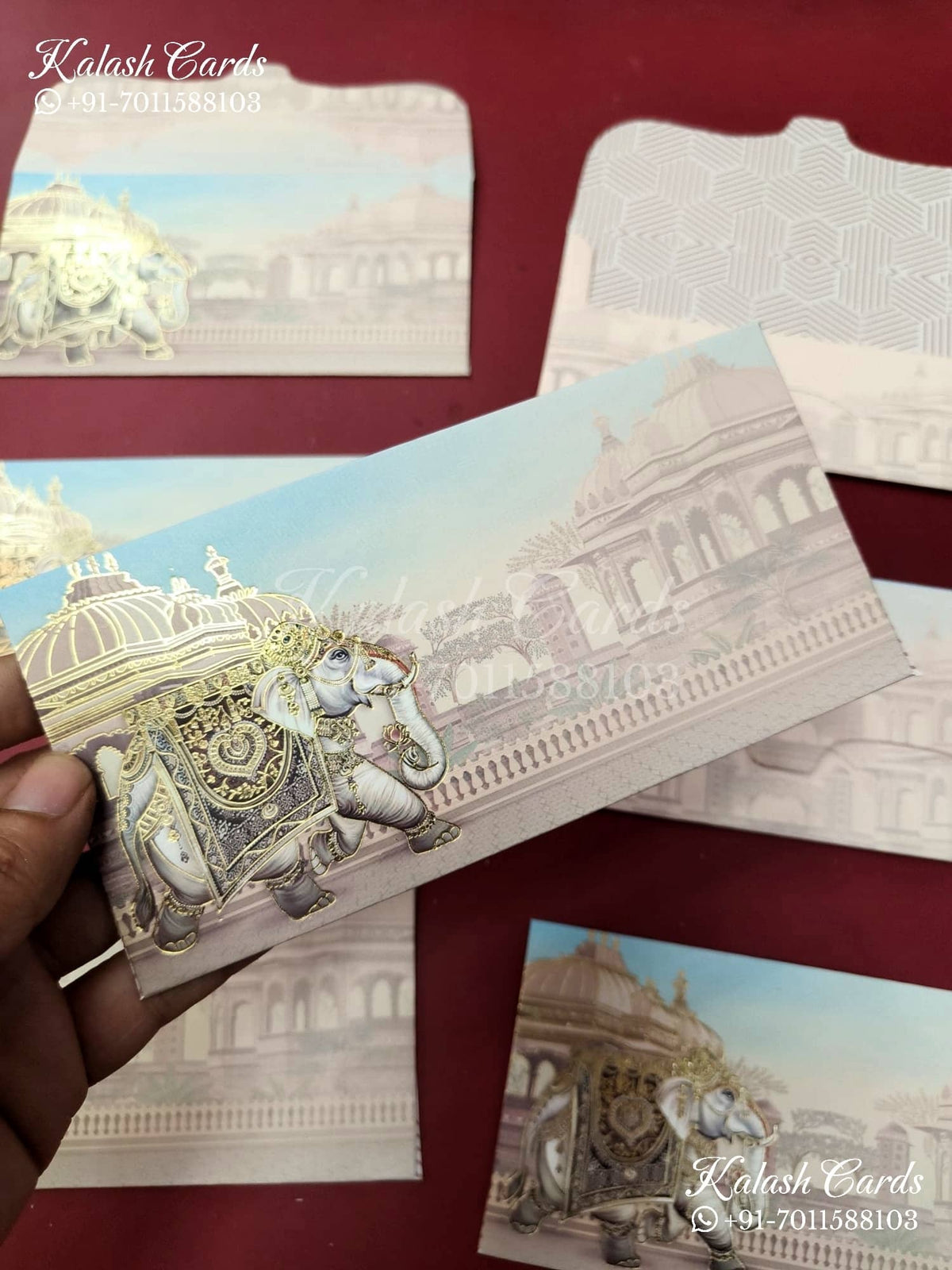 KL122E Designer Shagun Money Envelopes-Kalash Cards