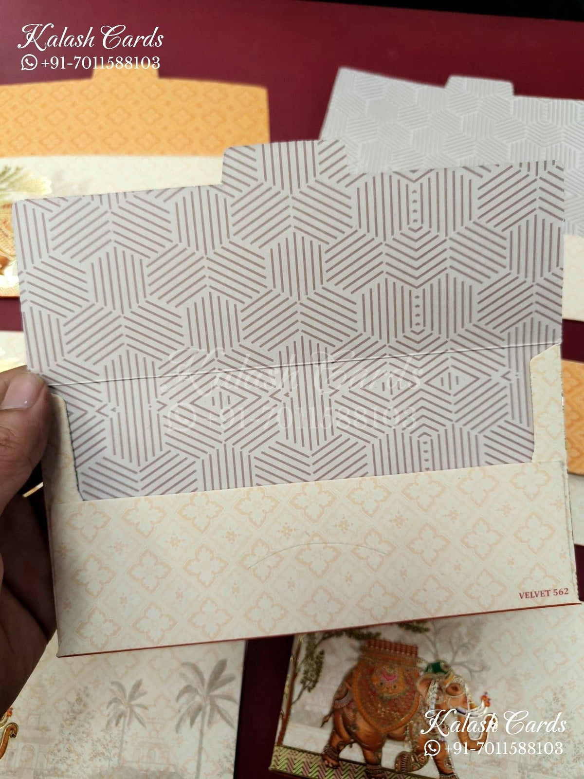 KL123E Designer Shagun Money Envelopes-Kalash Cards