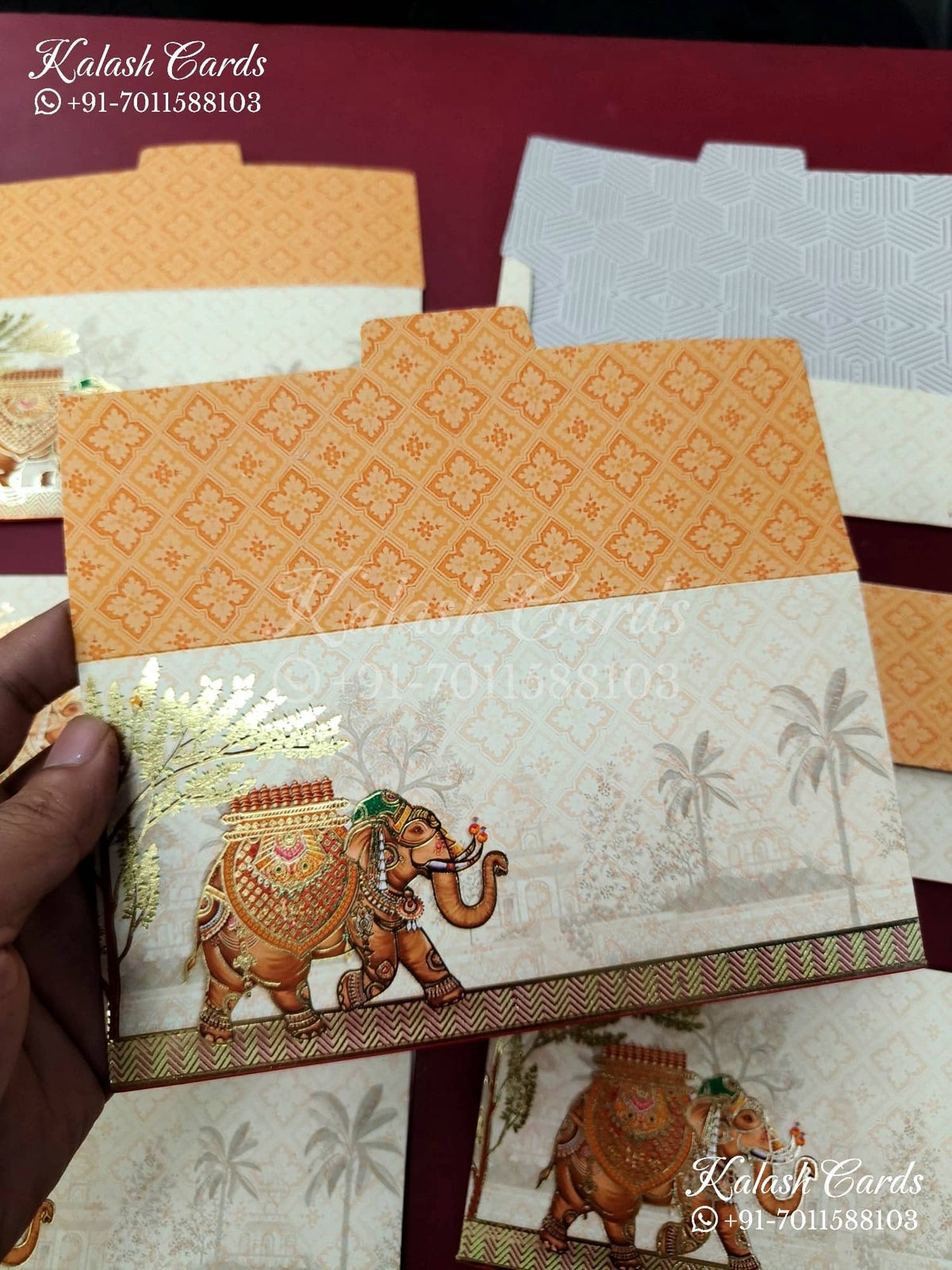 KL123E Designer Shagun Money Envelopes-Kalash Cards