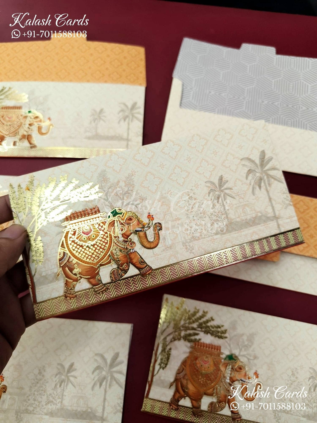 KL123E Designer Shagun Money Envelopes-Kalash Cards