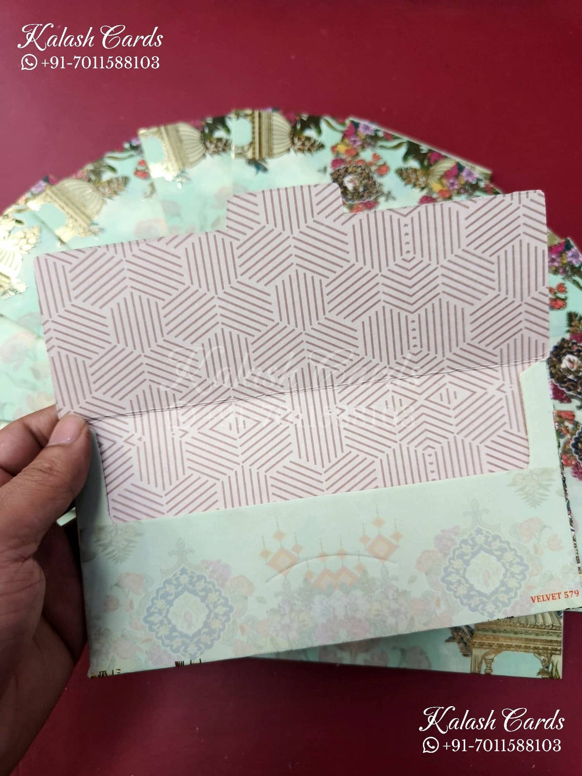 KL125E Designer Shagun Money Envelopes-Kalash Cards