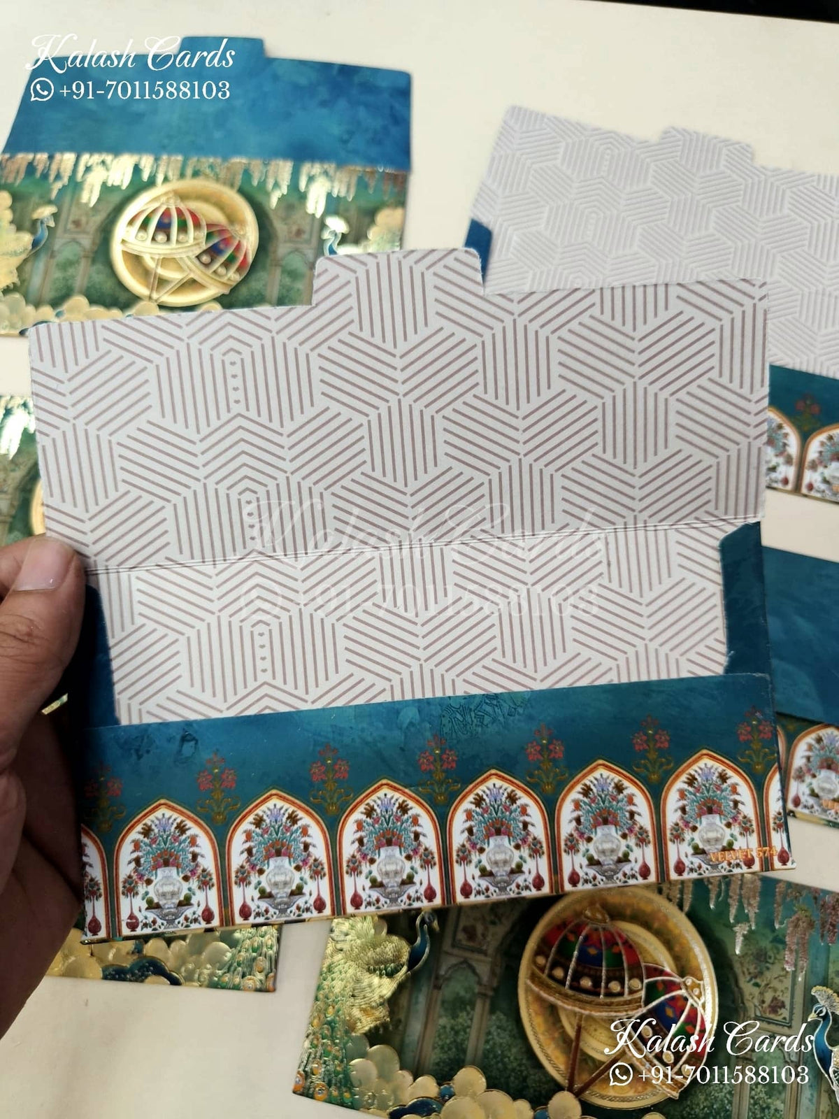 KL127E Designer Shagun Money Envelopes-Kalash Cards