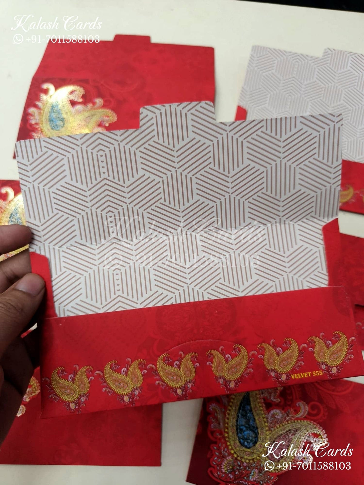 KL128E Designer Shagun Money Envelopes-Kalash Cards