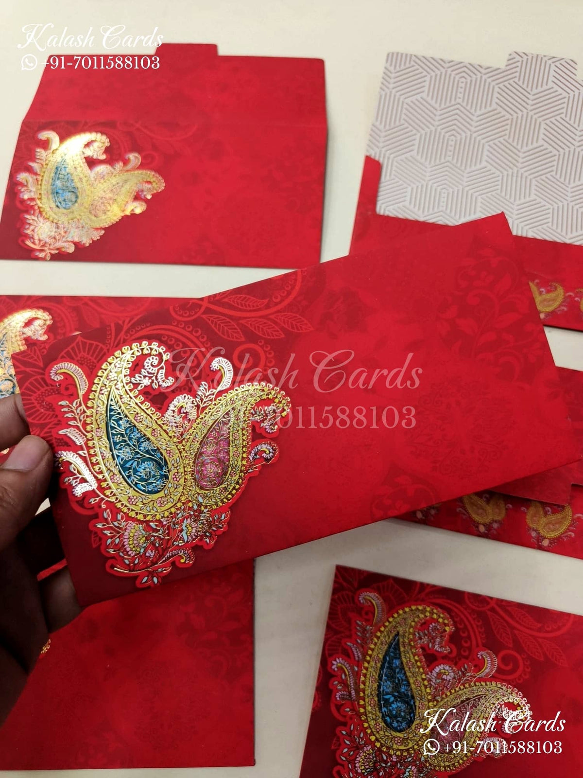 KL128E Designer Shagun Money Envelopes-Kalash Cards