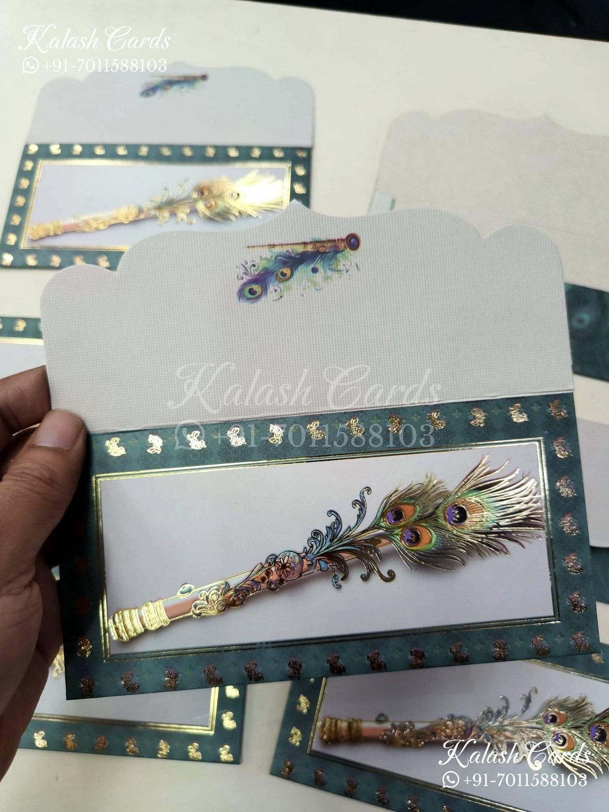 KL129E Designer Shagun Money Envelopes-Kalash Cards
