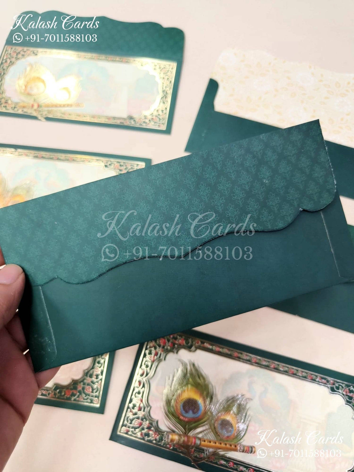 KL130E Designer Shagun Money Envelopes-Kalash Cards