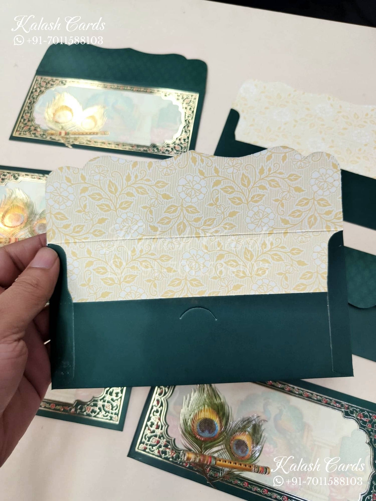 KL130E Designer Shagun Money Envelopes-Kalash Cards