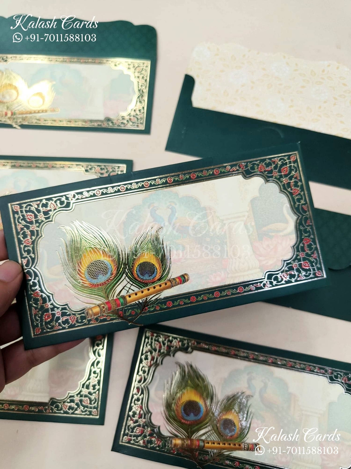 KL130E Designer Shagun Money Envelopes-Kalash Cards