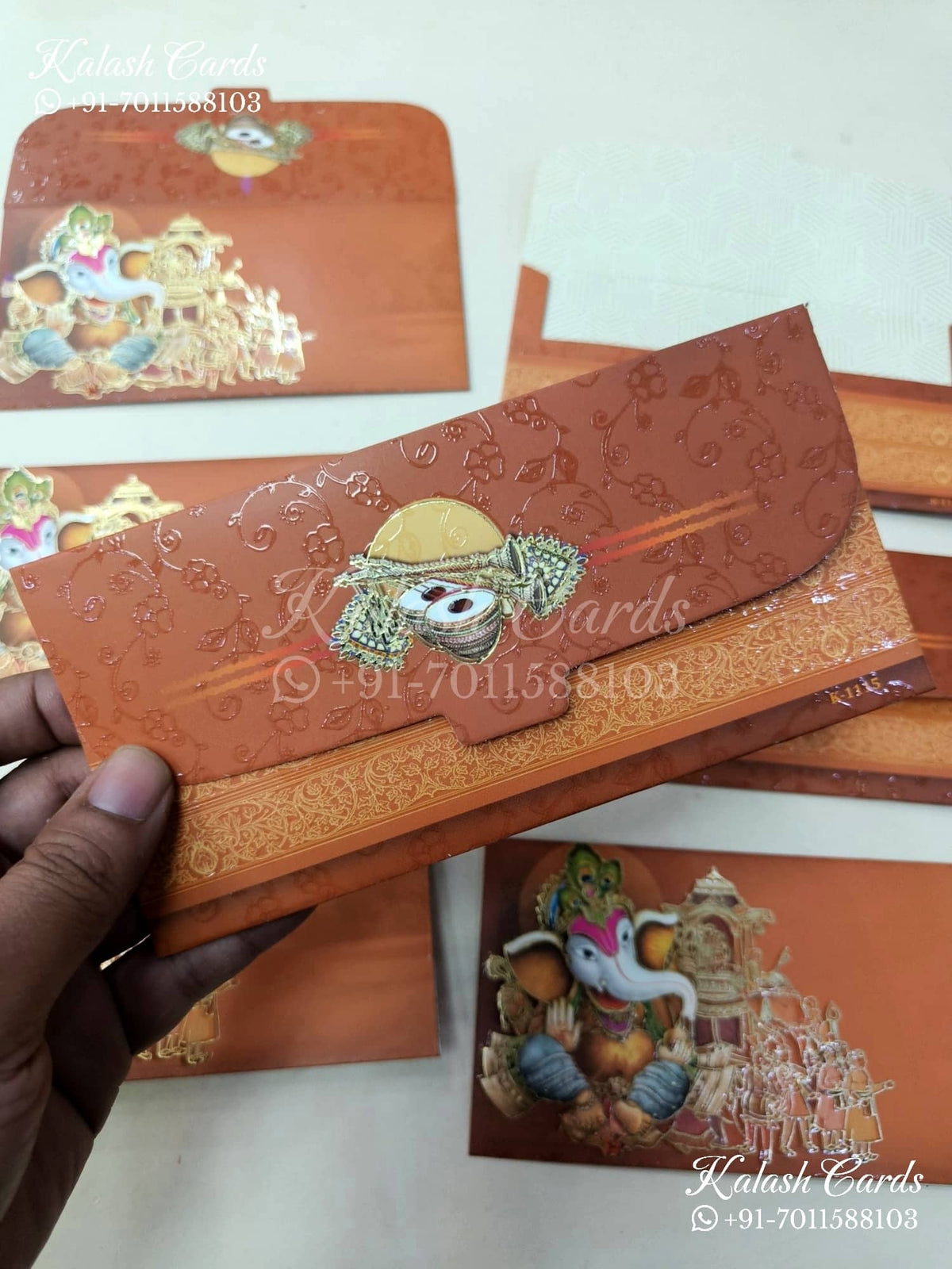 KL131E Designer Shagun Money Envelopes-Kalash Cards