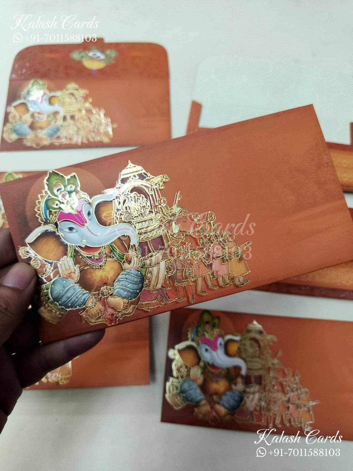KL131E Designer Shagun Money Envelopes-Kalash Cards