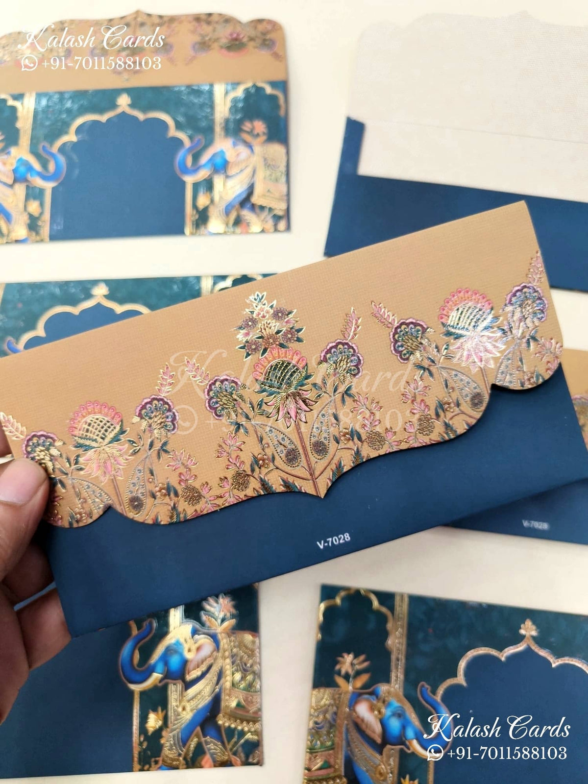 KL132E Designer Shagun Money Envelopes-Kalash Cards