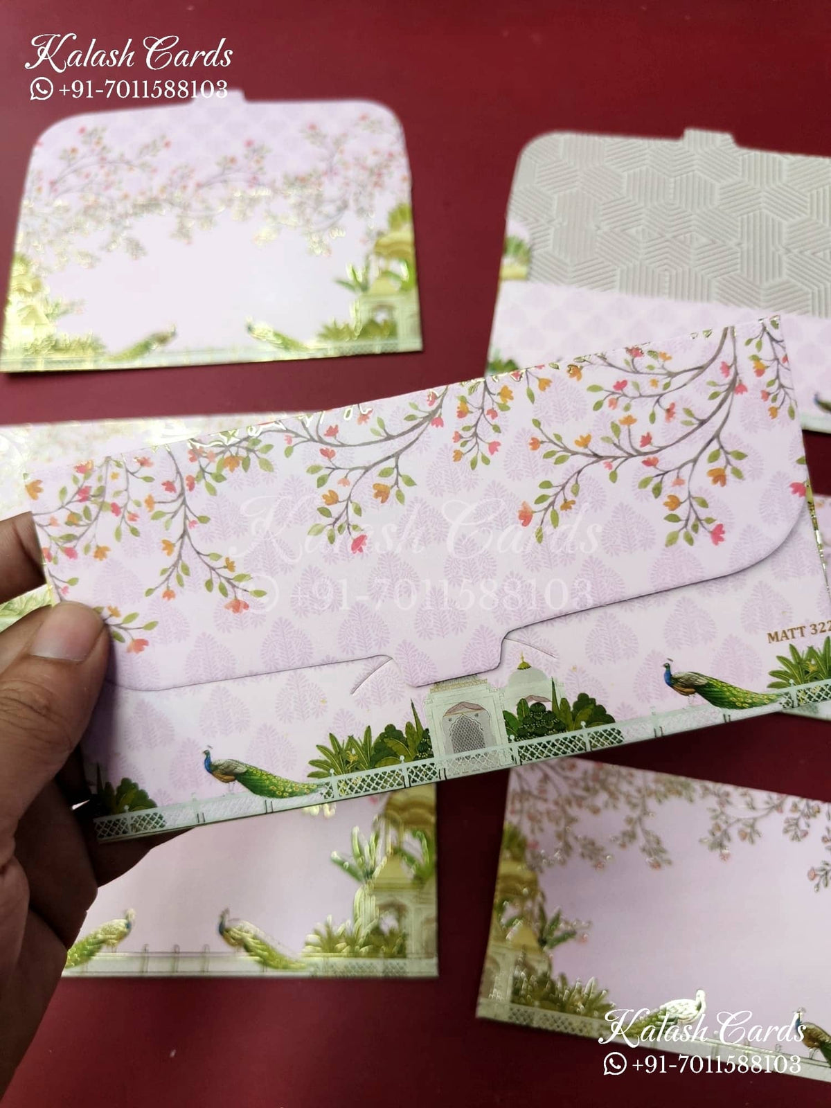 KL133E Designer Shagun Money Envelopes-Kalash Cards