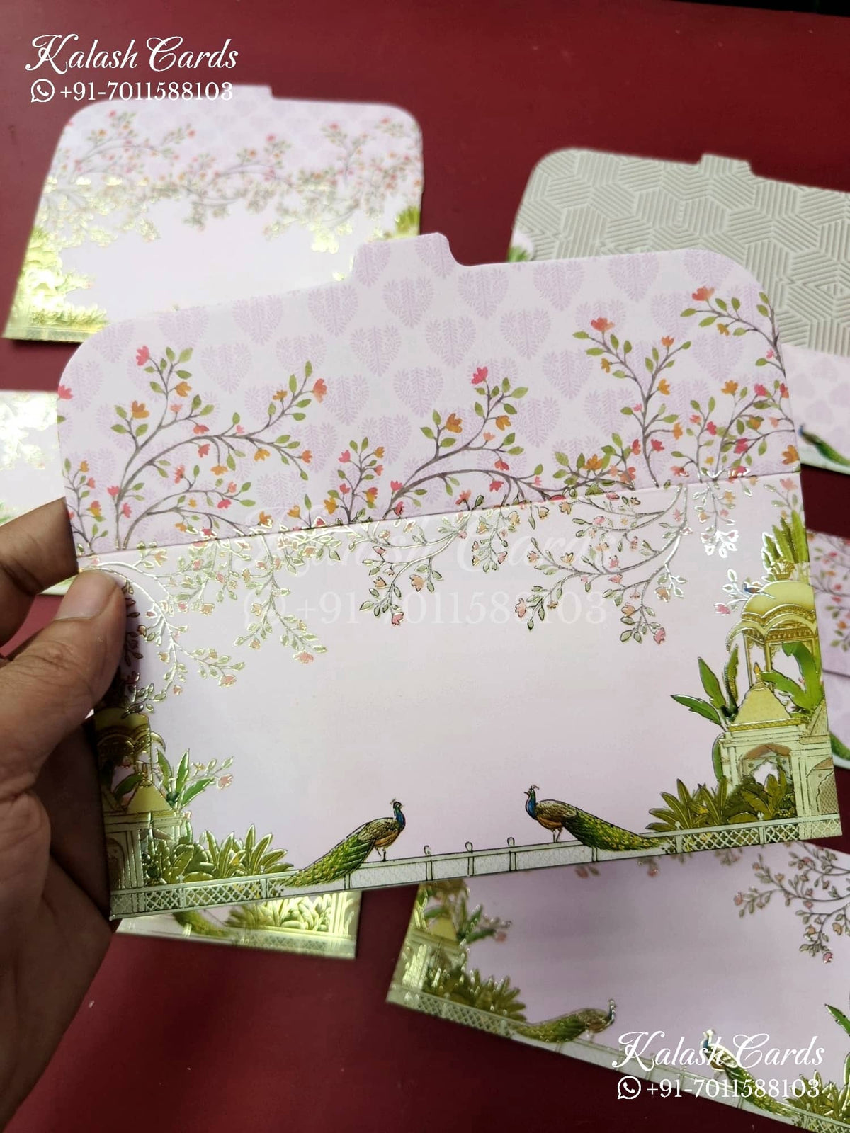 KL133E Designer Shagun Money Envelopes-Kalash Cards
