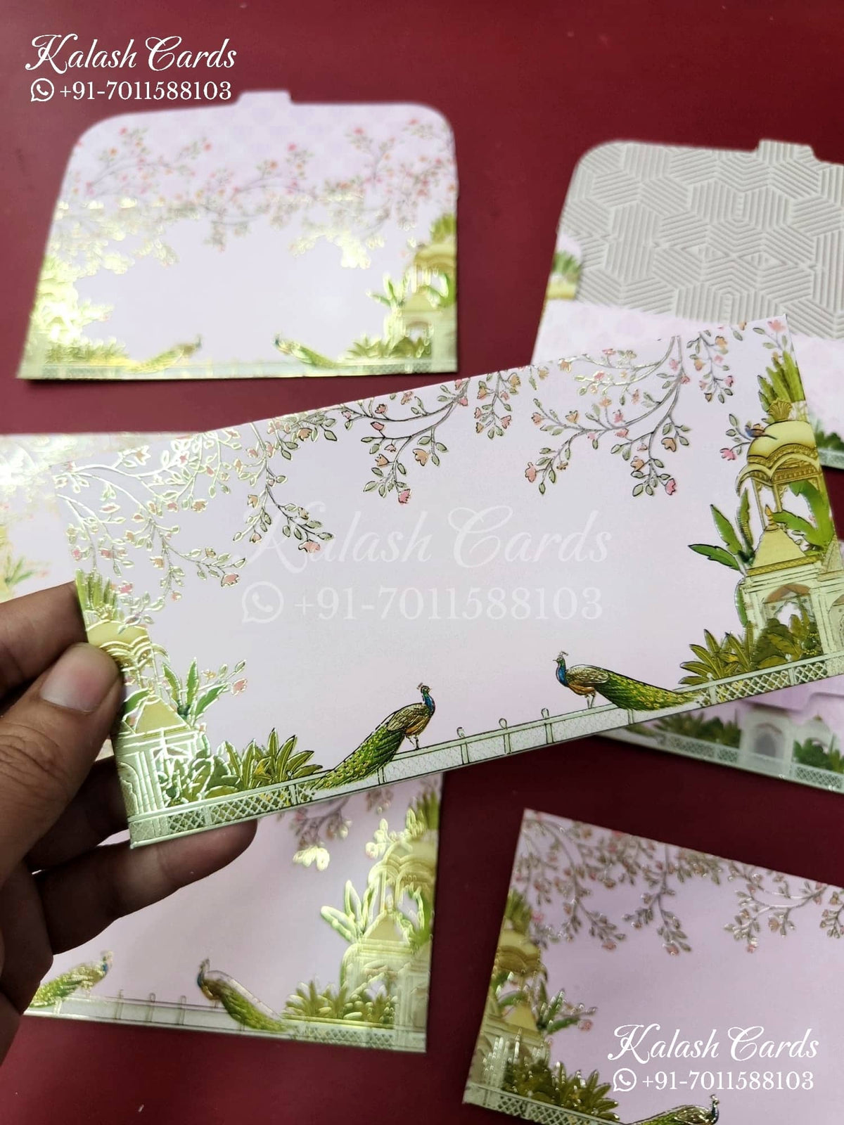 KL133E Designer Shagun Money Envelopes-Kalash Cards