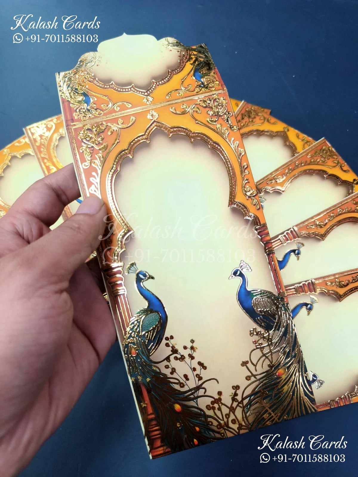 KL145E Premium 3D Gold Foil Designer Shagun Money Envelopes-Kalash Cards