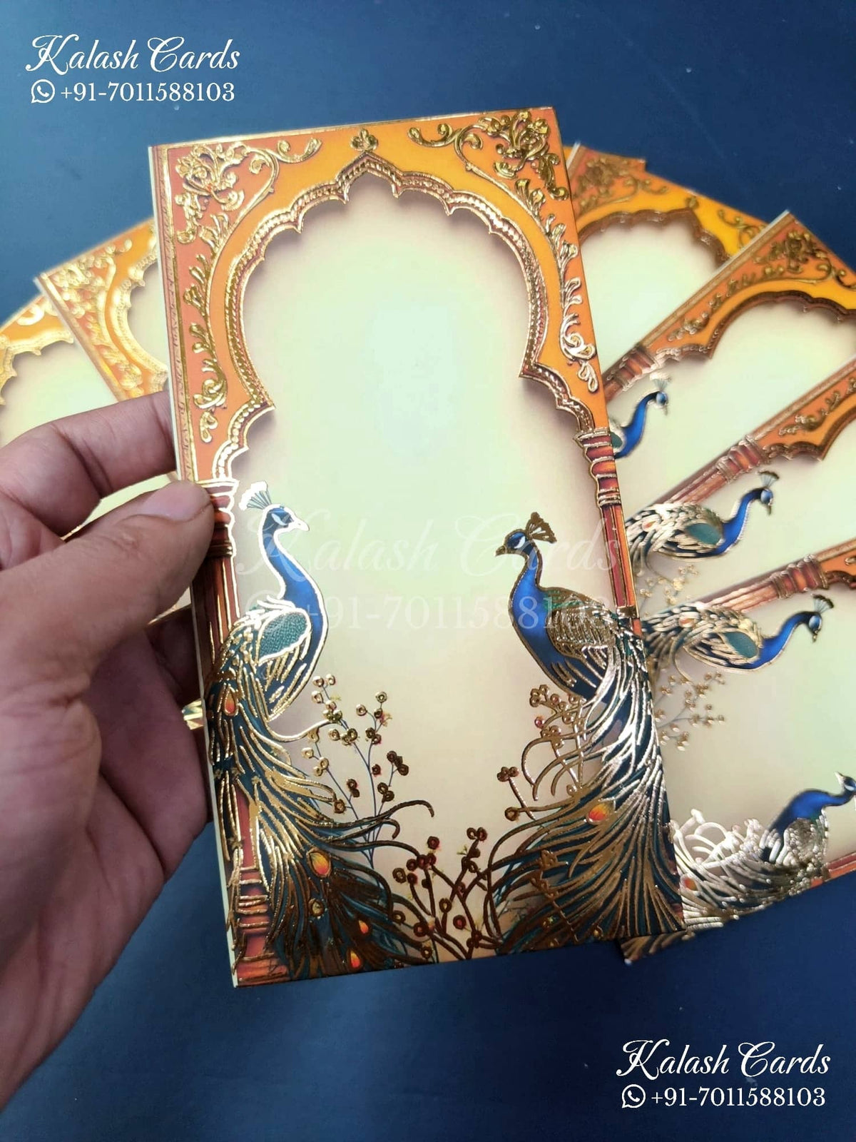 KL145E Premium 3D Gold Foil Designer Shagun Money Envelopes-Kalash Cards
