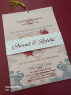 KL1801 Translucent Cover Luxury Wedding Card (2 Page)-Kalash Cards