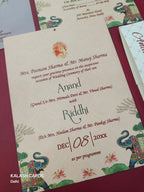 KL1801 Translucent Cover Luxury Wedding Card (2 Page)-Kalash Cards