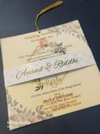 KL1802 Translucent Cover Luxury Wedding Card (2 Page)-Kalash Cards
