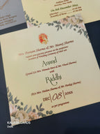 KL1802 Translucent Cover Luxury Wedding Card (2 Page)-Kalash Cards