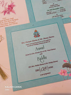 KL1807 Translucent Cover Luxury Wedding Card (2 Page)-Kalash Cards