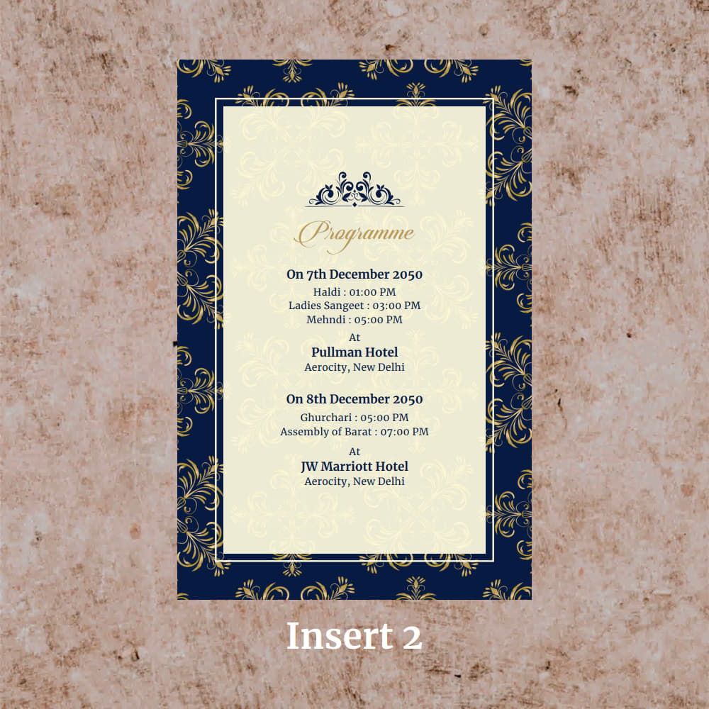KL2046 Translucent Cover Luxury Wedding Card - Kalash Cards