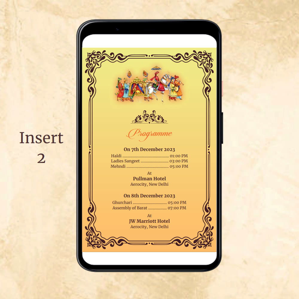 KL2066 Digital Wedding PDF Ecard - Kalash Cards