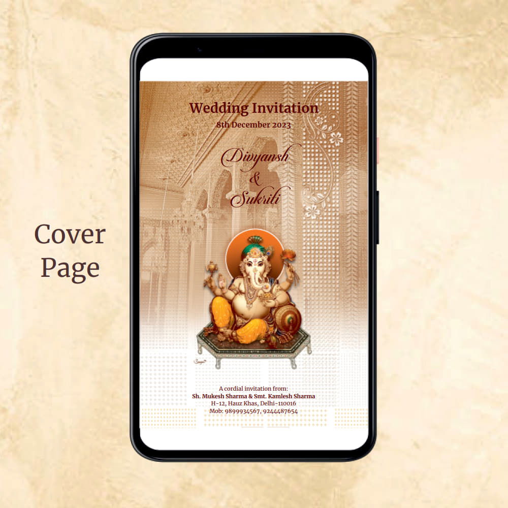 KL2081 Digital Wedding PDF Ecard - Kalash Cards
