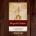 KL2081 Translucent Cover Luxury Wedding Card - Kalash Cards