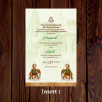 KL2081 Translucent Cover Luxury Wedding Card - Kalash Cards