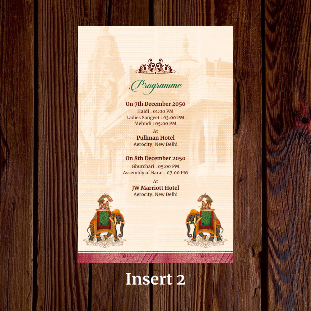 KL2081 Translucent Cover Luxury Wedding Card - Kalash Cards