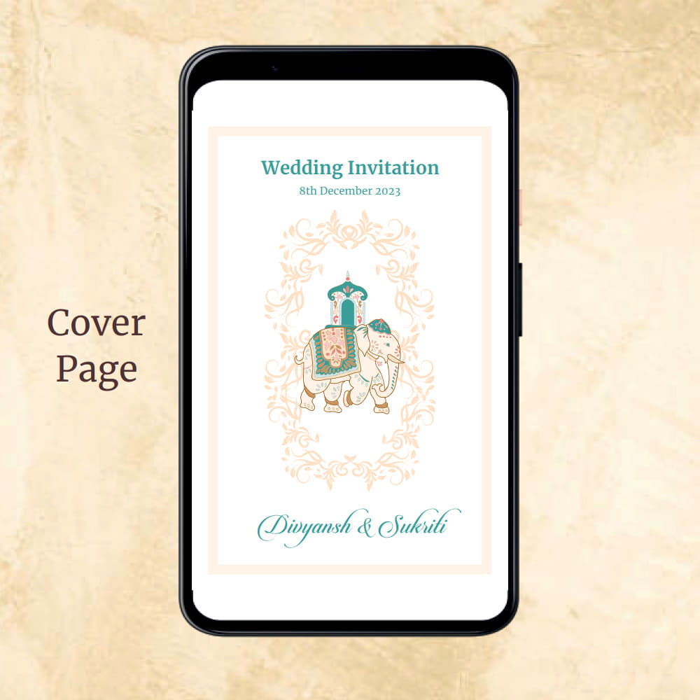 KL2092 Digital Wedding PDF Ecard - Kalash Cards