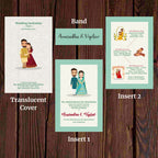 KL2096 Translucent Cover Luxury Wedding Card - Kalash Cards