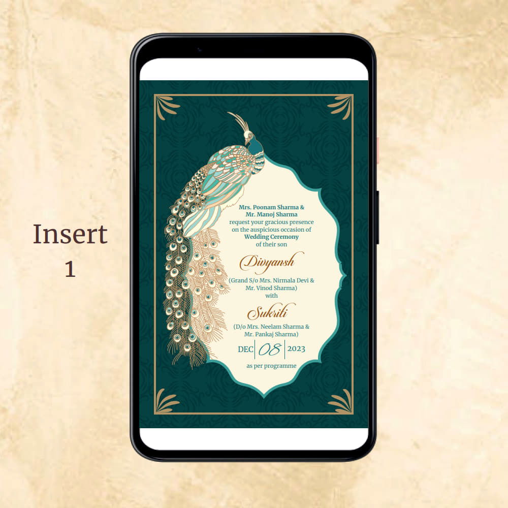 KL2098 Digital Wedding PDF Ecard - Kalash Cards