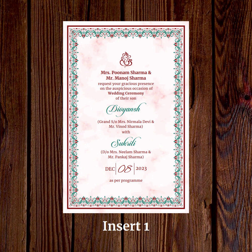 KL2102 Translucent Cover Luxury Wedding Card - Kalash Cards