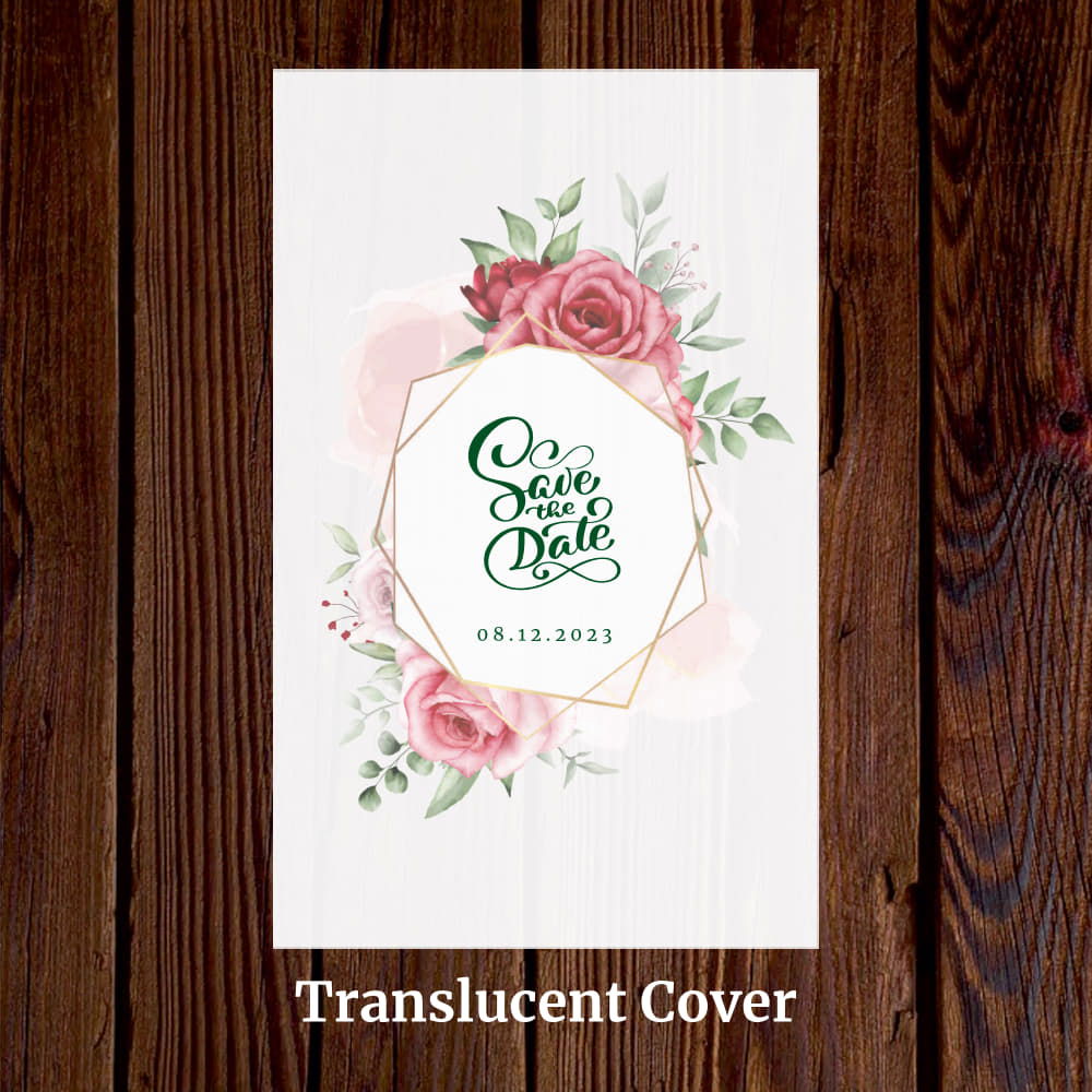 KL2106 Translucent Cover Luxury Wedding Card - Kalash Cards