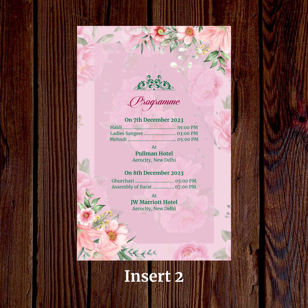 KL2107 Translucent Cover Luxury Wedding Card - Kalash Cards