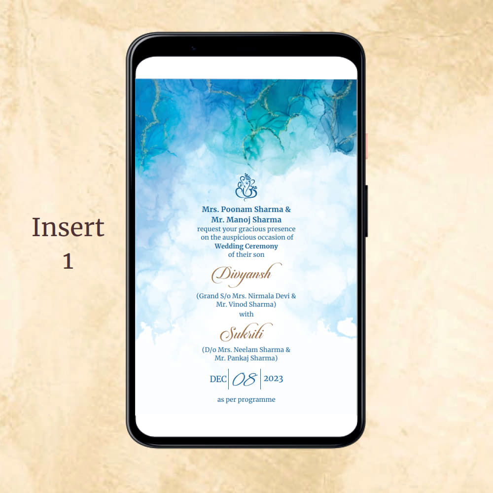 KL2115 Digital Wedding PDF Ecard - Kalash Cards
