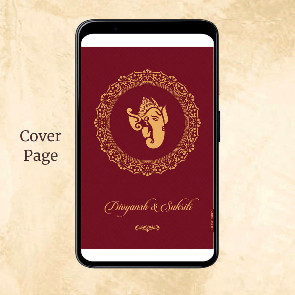 KL2123 Digital Wedding PDF Ecard - Kalash Cards