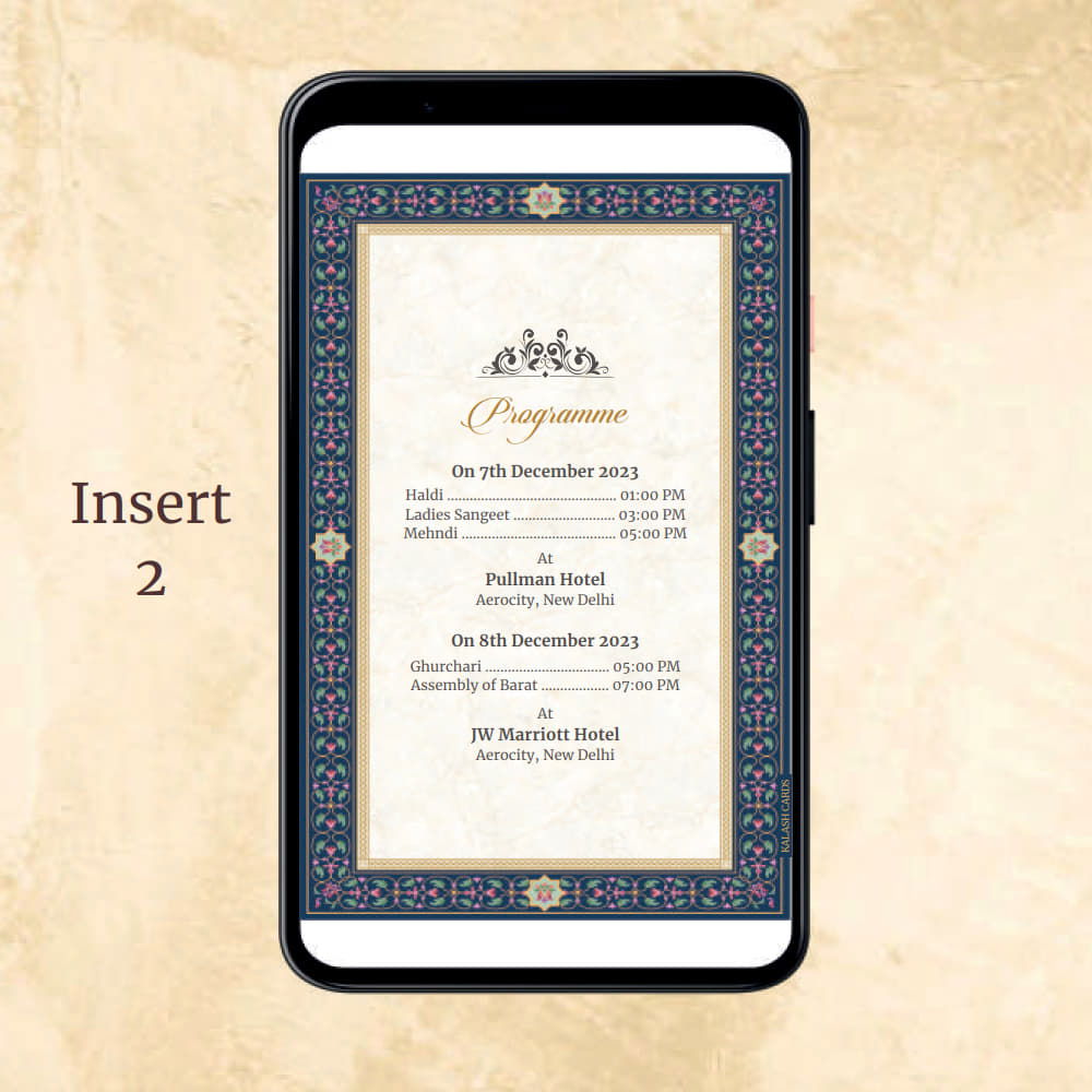 KL2123 Digital Wedding PDF Ecard - Kalash Cards