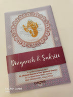 KL2123 Translucent Cover Luxury Wedding Card (2 Page)-Kalash Cards