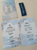 KL2126 Translucent Cover Luxury Wedding Card (2 Page)-Kalash Cards
