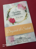 KL2128 Translucent Cover Luxury Wedding Card (2 Page)-Kalash Cards