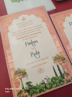 KL2134 Translucent Cover Luxury Wedding Card (2 Page)-Kalash Cards