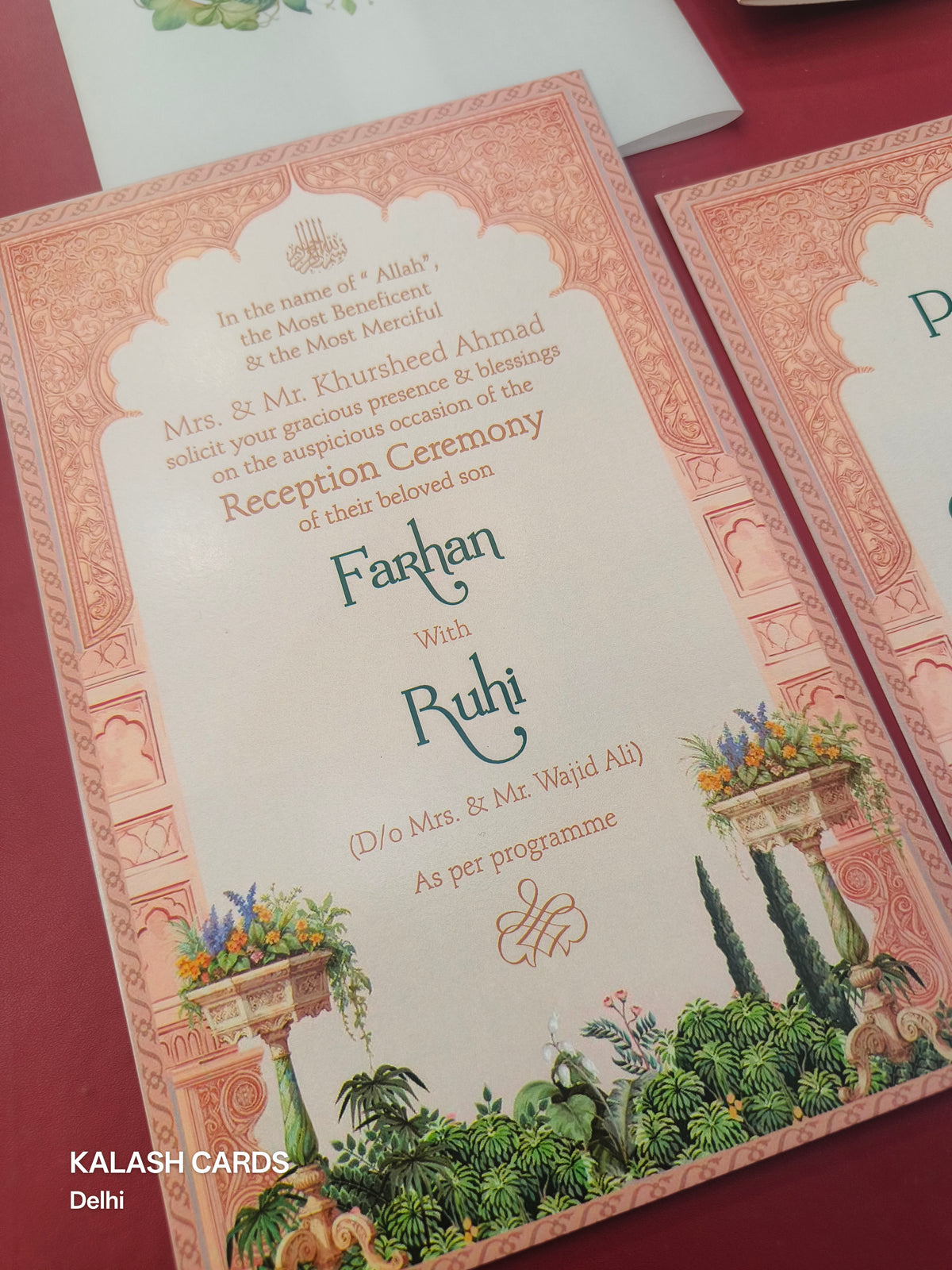 KL2134 Translucent Cover Luxury Wedding Card (2 Page)-Kalash Cards