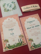 KL2134 Translucent Cover Luxury Wedding Card (2 Page)-Kalash Cards