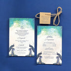 KL2139 Plantable Seed Paper Wedding Card (2 Card Inserts and Tag)-Kalash Cards