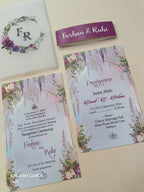 KL2140 Translucent Cover Luxury Wedding Card (2 Page)-Kalash Cards